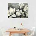 thumbnail image 2 of Nawypu  Magnolia Modern Wrapped Floral Artwork Giclee Canvas Prints White and Grey Flowers Pictures Paintings on Canvas Wall Art Ready to Hang for Living Room Bedroom Home Decorations, 2 of 6