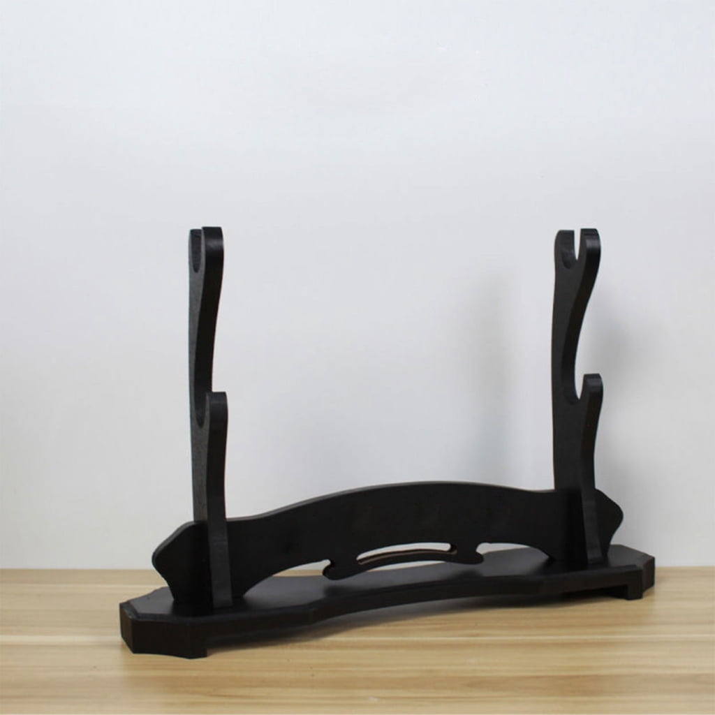 Aellinatey Sword Stand Two Tiers Sword Rack Holder Display for Katanas Wakizashi Swords