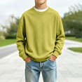 thumbnail image 2 of YOUYEDIAN Boys Oversized Sweatshirts Kids Fashion Long Sleeve Crewneck Fleece Pullover Tops, 2 of 5