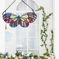 Stained Glass Window Hanging Multicolor Butterfly Bee Stained