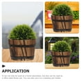 thumbnail image 5 of NICEXMAS 2Pcs Rustic Wood Flower Pot Brown Planter Box for Garden Patio Balcony, 5 of 6
