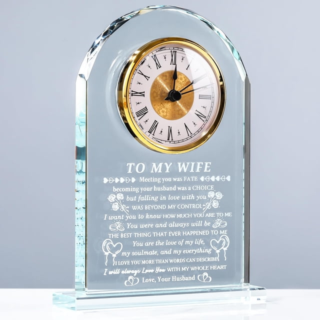 Reloj de cristal YWHL para mi esposa, regalo romántico para aniversario
