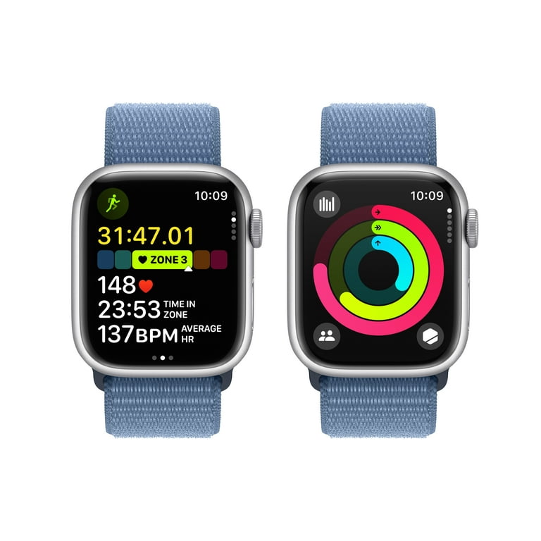 Apple Watch Series 9 GPS 41mm Midnight Aluminum Case with Midnight Sport  Loop. Fitness Tracker, Blood Oxygen & ECG Apps, Always-On Retina Display 