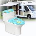 thumbnail image 6 of HELLHERO Daisy Pattern on Swim Ring Toilet Lid Covers Easy Care for Hotel Home Reusable Toilet Seat Covers, 6 of 8