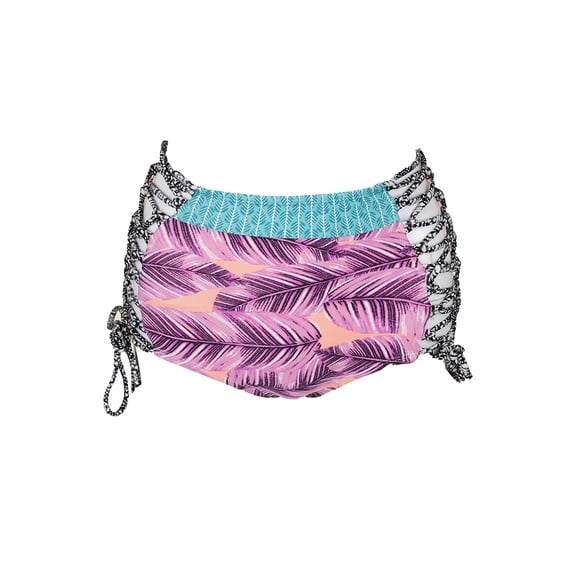 Hula Honey Women's Swimwear High Waist Lace-up-Side Bottoms, Small.