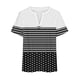 thumbnail image 4 of Camisetas Casuales de las Mujeres Largo Casual Impreso Cuello Redondo Suelto Top, Camiseta de Verano de Manga Corta, 4 of 5
