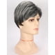 thumbnail image 3 of Peluca de pelo corto y rizado para hombre, tocado de seda de alta temperatura, color gris abuelita, 3 of 4