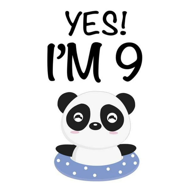 Yes I M 9 Panda Lover Kids Notebook For Nine Year Old 9th
