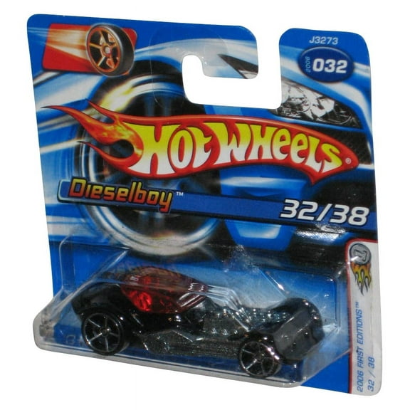 Hot Wheels 2006 First Editions 32/38 Black & Red Dieselboy Toy Car #032 - (Short Card)