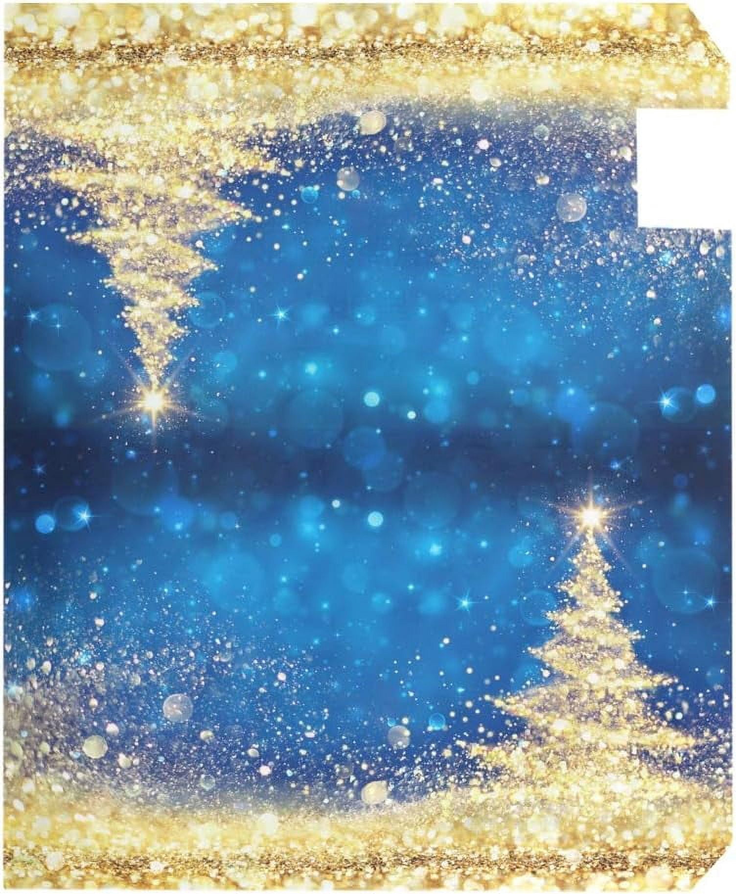Golden Glitter Christmas Tree Magnetic Mailbox Cover Oversized for Garden Yard Outdoor Decorations-25.5" x20.8