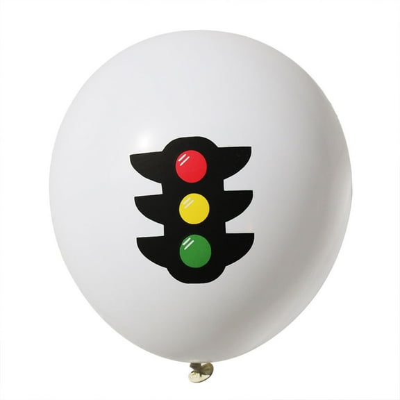 FELTECHELECTR 30Pcs Race Car Balloons Traffic Light Airplane Shapes Adorable Design Kids Toys