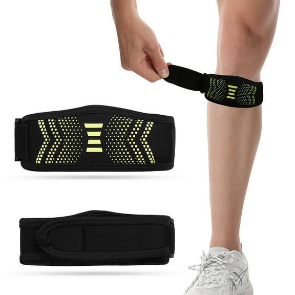 Atercel Knee Brace Wrist Strap, Patellar Tendon Support Strap for Running and Fitness Relief for Knee Pain Treatment Single Pack Green