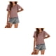 thumbnail image 4 of Minnieouse Camiseta informal para mujer, blusa calada de manga corta con volantes de Color sólido, camiseta de moda de verano para fecha de Club Type9 NO9, 4 of 6