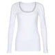 thumbnail image 5 of Camiseta básica de manga larga con cuello redondo y tejido acanalado ajustado para mujer - Poliéster - S-XL, 5 of 6