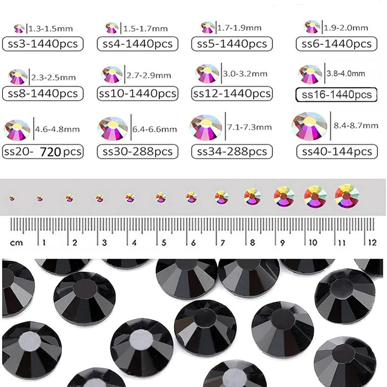 Flat Back Nail Crystals, Glass Crystal Rhinestones for Craft Nails Dance  Costumes