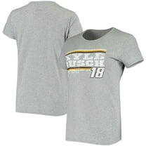 Women's Checkered Flag Gray Kyle Busch M&M's T-Shirt