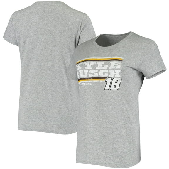 Women's Checkered Flag Gray Kyle Busch M&M's T-Shirt