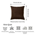 thumbnail image 4 of Set of 2 Brown Modern Square Throw Pillows, 4 of 5