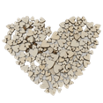 thumbnail image 5 of 100pcs Sewing Craft Wooden Buttons holes wooden Heart-shaped Design Buttons without Hole, 5 of 5