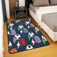 thumbnail image 2 of Erosebridal Ball Game Soccer Rugs For Bedroom 5x7,Checkered Grid Living Room Decor,Flash Decor,Non Slip, 2 of 5