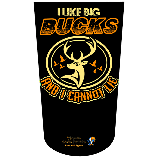 Amputee Sock "I like big bucks V1" 3PLY Residual Wound, Over Shrinker Sock