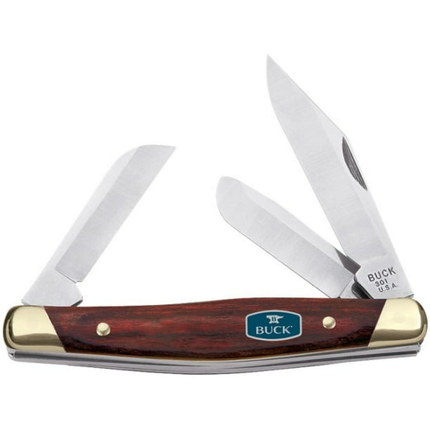 Buck Knives Stockman 2.875" Plain Satin Finish, Clip Point, Rosewood