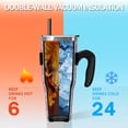 thumbnail image 3 of 40oz Tumbler,Pink Breast Cancer and Love Insulated Tumblers with Removable Handle,Stainless Steel Double Vacuum Coffee Tumbler Cup with Straw for Home,Office,Travel,Party, 3 of 5