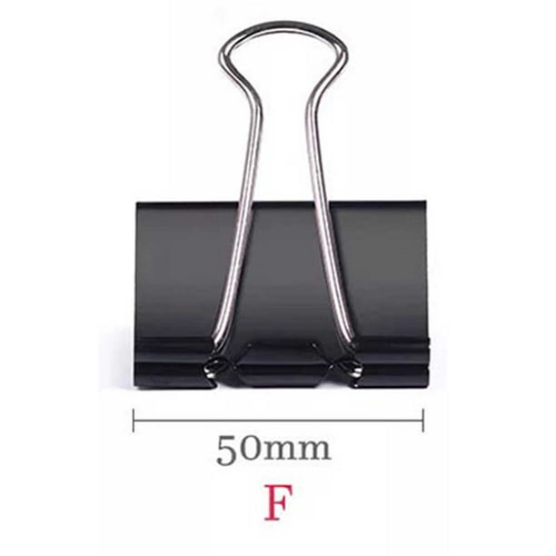 Black Binder Clips Office Stationery Household Metal Stainless Steel