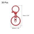 thumbnail image 2 of Uxcell Lobster Claw Clasp Hook Keychain with Swivel Trigger Clip Flat Split Keychain Ring, Red, 30 Pcs, 2 of 6