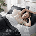thumbnail image 2 of U by Bedsure King Comforter Set,7 Pieces Bed in a Bag, Reversible Lightweight Bedding Set, Black, 2 of 7