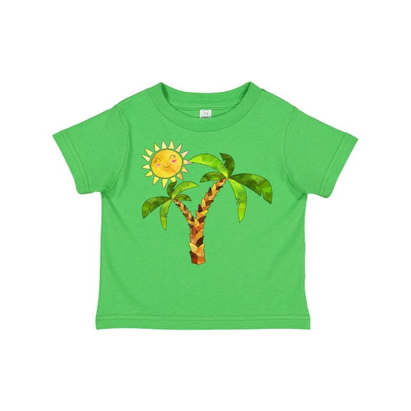 Inktastic Palm Trees with Cute Smiling Sun Boys or Girls Toddler T-Shirt