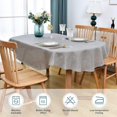 thumbnail image 4 of Small Oval Tablecloth Silver Grey Faux Linen Farmhouse Cover Wrinkle Resistant and Anti-Shrink Washable Fabric Cloth for Dining Kitchen Party 54 x 72 Inch, 4 of 6