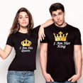 thumbnail image 5 of King and Queen Matching Couple T-Shirt for Husband Wife, Cotton Matching T-Shirt for Lover, 5 of 10
