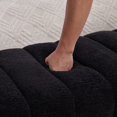 thumbnail image 4 of GZXS Black Chenille Upholstered Bench with Channel Tufting, 69.7" Modern Bench for Bedroom, Living Room or Entryway, Supports 300 lbs, 4 of 7