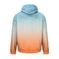 thumbnail image 4 of Zylanna Men's Hoodie Pullover, Gradient Color with Drawstring Pockets Fleece Lined Casual Sweatshirts for Men Orange, 4 of 5