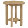 thumbnail image 3 of Coaster Ottowa 3-piece Round Transitional Wood Coffee Table Set in Washed Oak, 3 of 12