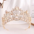 thumbnail image 1 of Zhuge Tiara de boda para novia, diadema de princesa, corona nupcial, joyería para el cabello con diamantes de imitación de cristal, decoración para novia, cumpleaños, graduación, boda (A), 1 of 4