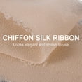 thumbnail image 4 of Uxcell 4 Rolls 1"x5.5Yd Chiffon Ribbon Handmade Fringe Chiffon Silk Ribbon Natural, 4 of 6