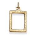 thumbnail image 1 of 14k Yellow Gold Small Picture Necklace Pendant Charm Locket Photo Frame, 1 of 6