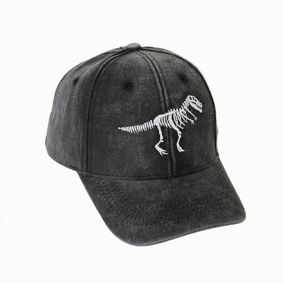 Gibobby Baby Baseball Cap Dinosaur Pattern Toddler Snapback Hat Infant Ball Cap Newborn Hats for Boys Girls 12 18 Months 1-4T Kids Summer Sun Hat(One Size,Black)