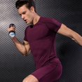 thumbnail image 5 of Ropa deportiva ajustada de manga corta para hombre, ropa de entrenamiento para correr, ropa elástica de secado rápido, camiseta de manga corta, 5 of 5