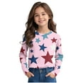 thumbnail image 5 of Maean Toddler Kids Long Sleeve Shirts Star Printed Crewneck Casual Tshirts Boys Girls Loose Tee Blouse, 5 of 7