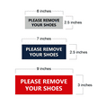 thumbnail image 2 of Basic Please Remove Your Shoes Sign (Brushed Silver) - Medium, 2 of 5