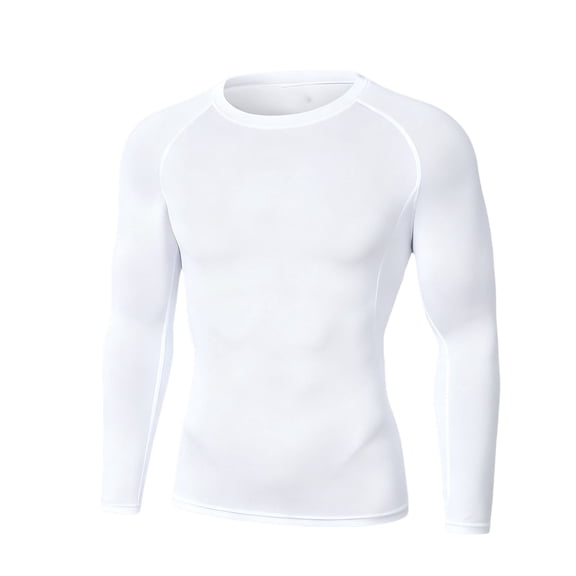 Aursykel Men's Thermal Shirt Lightweight Athletic Undershirt Long Sleeve Fleece Lined Base Layer Winter Tops Workout