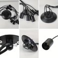 thumbnail image 4 of Classic Spider pendent Lamps, Ajustable DIY Ceiling Spider Light E26, Rustic Chandelier, Industrial Hanging Light Dining Hall Bedroom Hotel Decoration, 8 Arms(Each with 1.3m Wire), 4 of 8