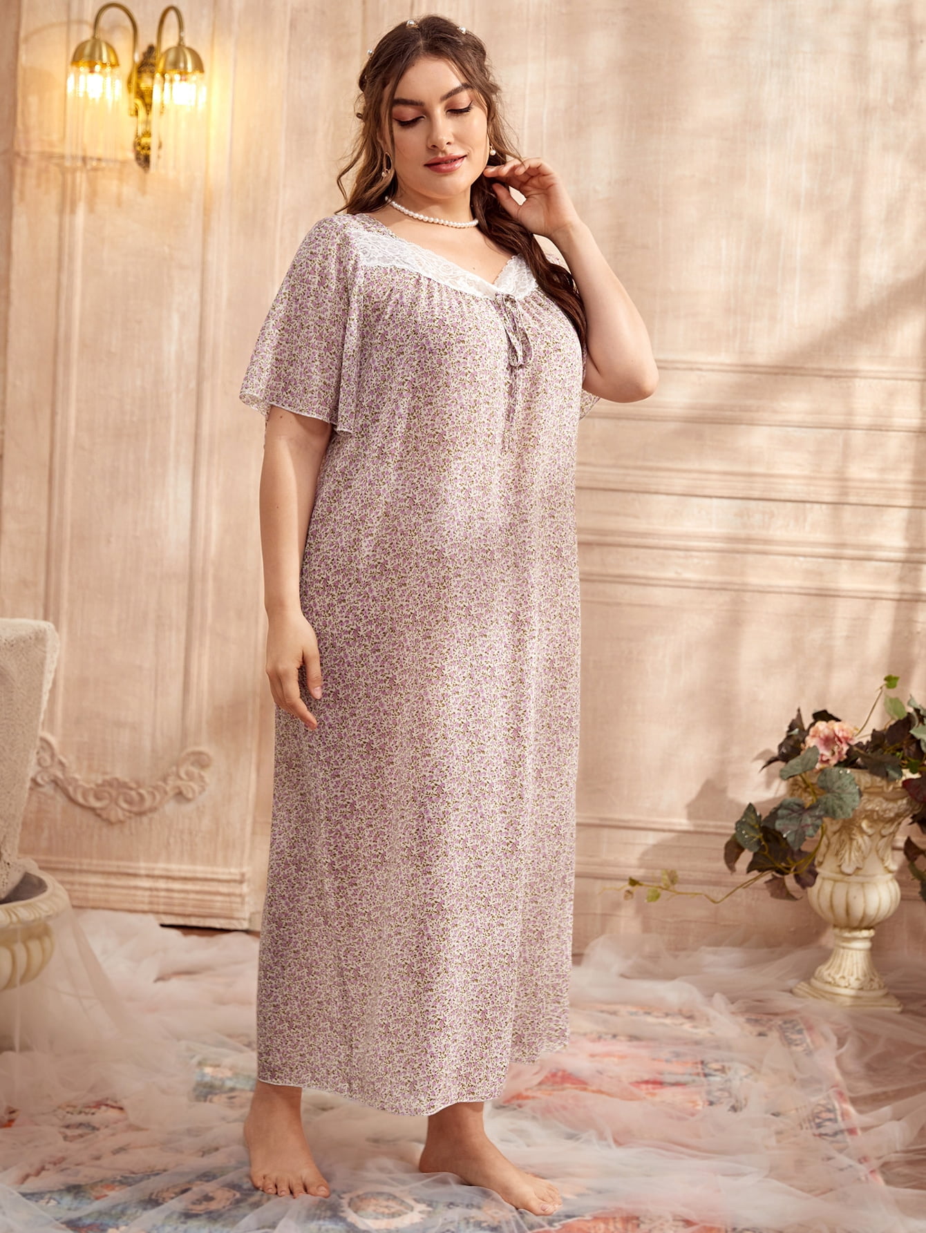 Women's Plus Sleep Lounge Ditsy Floral 