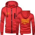 thumbnail image 3 of Nuevo EVERLAST, ropa deportiva de otoño e invierno para hombre, Sudadera con capucha sencilla a la moda con cremallera, chaqueta lisa, ropa deportiva estampada para hombre, top informal cálido, 3 of 5