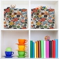 thumbnail image 6 of Yayeee 2 Pack Canvas Storage Basket with Handles for Shelves Fabric Bins Closet Organizer, Black Flowers Pattern, 6 of 8