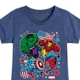 thumbnail image 3 of Marvel The Avengers - America Stickers Style - Toddler And Youth Girls Fitted Short Sleeve Graphic T-Shirt, 3 of 5