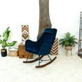 thumbnail image 5 of Revi Modern Indoor Livingroom Velvet Rocking Accent Chair in Navy Blue, 5 of 6